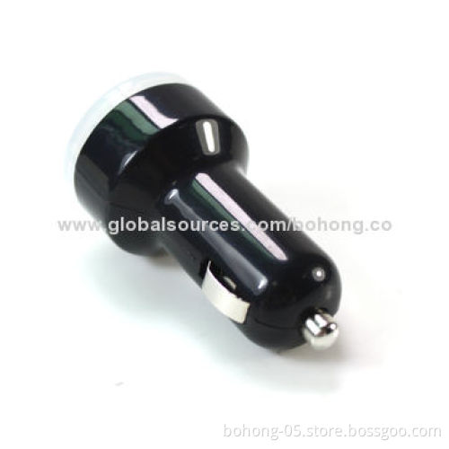 Double USB Car Charger, various colors available